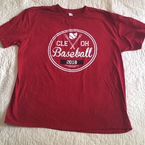 Cleveland Ohio Baseball Red T-Shirt Mens XL